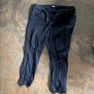 Black distressed Rockstar OLD NAVY jeans